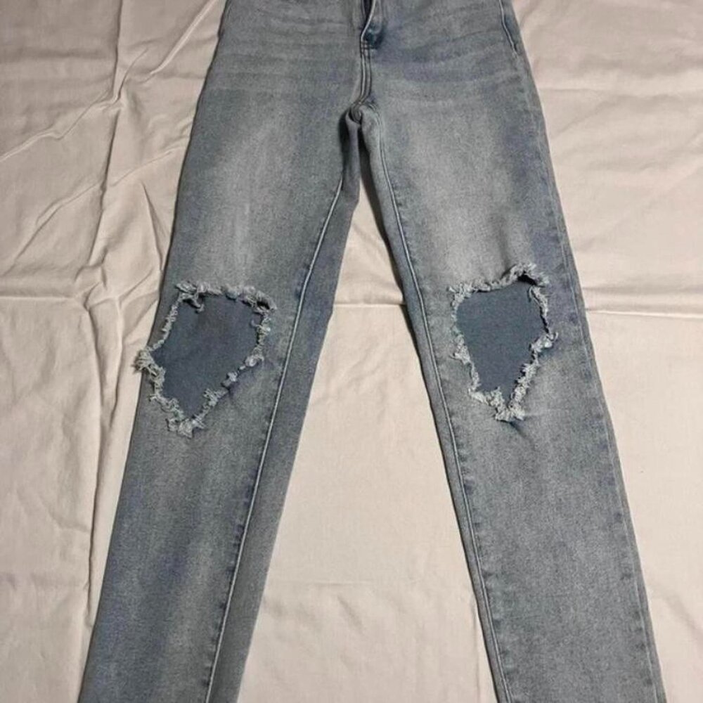Tilly’s RSQ Women’s Size 00 High rise straight leg distressed jeans